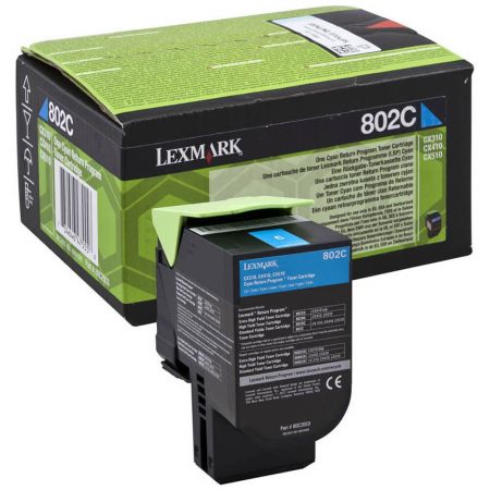 CARTUS TONER CYAN RETURN NR.802C 80C20C0 1K ORIGINAL LEXMARK CX310N