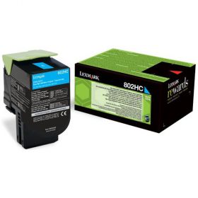 CARTUS TONER CYAN RETURN NR.802HC 80C2HC0 3K ORIGINAL LEXMARK CX410E