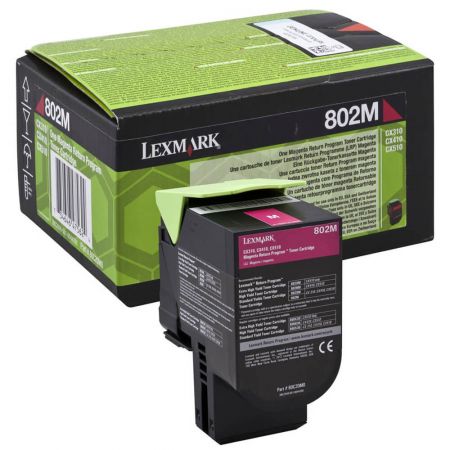 CARTUS TONER MAGENTA RETURN NR.802M 80C20M0 1K ORIGINAL LEXMARK CX310N