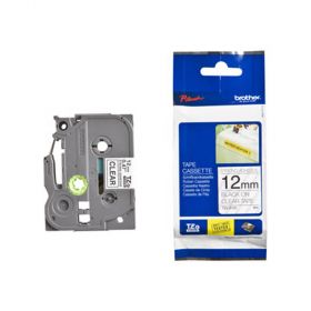 BANDA LAMINATA ADEZIVA BLACK ON CLEAR TZES131 ORIGINAL BROTHER P-TOUCH 12MM