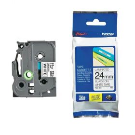 BANDA LAMINATA BLACK ON WHITE TZE251 ORIGINAL BROTHER P-TOUCH 24MM