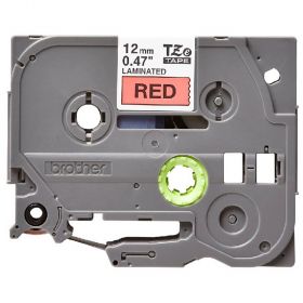 BANDA LAMINATA BLACK ON RED TZE431 ORIGINAL BROTHER P-TOUCH 12MM