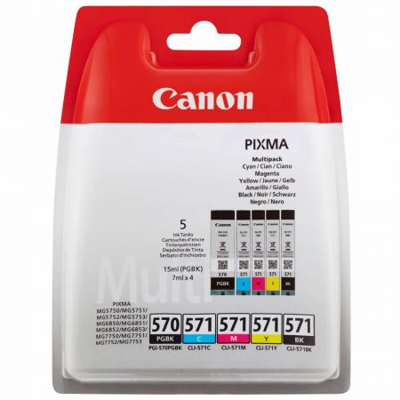 MULTIPACK PGI-570C/M/Y/PGBK/BK ORIGINAL CANON PIXMA MG6850