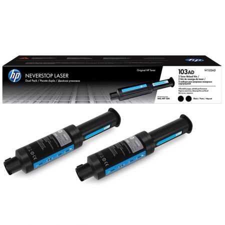 DUAL PACK TONER RELOAD KIT W1103AD 2 X 2,5K ORIGINAL HP NEVERSTO