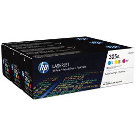 TRIPACK CMY CF370AM CARTUS TONER NR.305A CE411A/CE412A/CE413A ORIGINAL HP LASERJET PRO 300 M351A