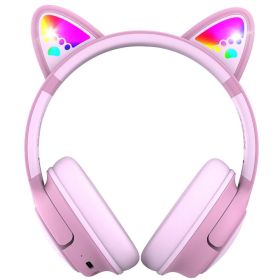 Casti bluetooth pentru copii, cu lumini, POWERLOCUS Bobo Cat