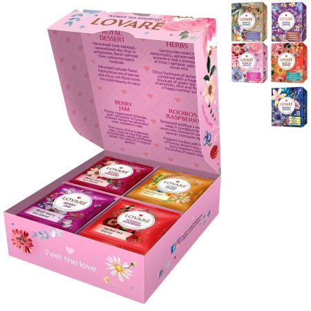 Ceai 4 arome LOVARE, 32 plicuri/cutie