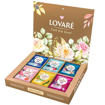 Ceai 6 arome LOVARE Bouquet, 30 plicuri/cutie