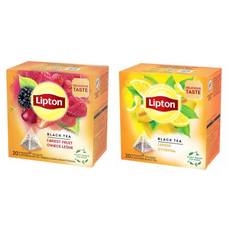 Ceai negru LIPTON, 20 piramide/cutie