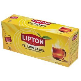 Ceai negru LIPTON Yellow Label, 25 plicuri/cutie