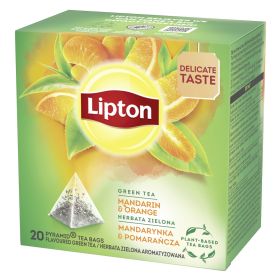 Ceai verde LIPTON, 20 piramide/cutie
