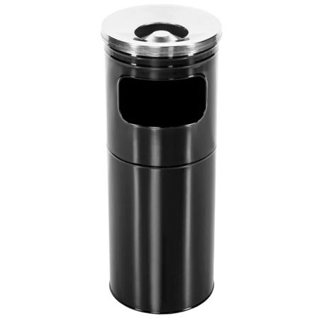 Cos de birou metalic cu scrumiera 15 L