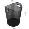Cos pentru hartii cu manere, metalic, 7 L, Mesh