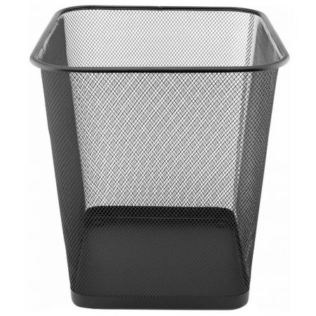Cos pentru hartii, metalic, patrat, 18 L, Mesh