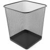 Cos pentru hartii, metalic, patrat, 18 L, Mesh
