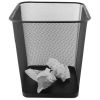 Cos pentru hartii, metalic, patrat, 18 L, Mesh