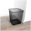 Cos pentru hartii, metalic, patrat, 18 L, Mesh