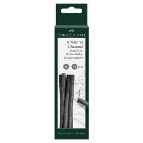 Carbune desen natural FABER-CASTELL Pitt Monochrome 6-11 mm, 6 buc/set