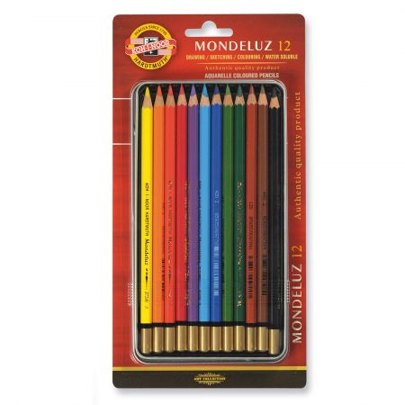 Creioane desen KOH-I-NOOR Mondeluz Aquarelle 3722, 12 buc/set