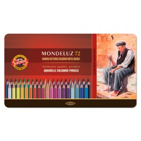 Creioane colorate acuarela KOH-I-NOOR Mondeluz Aquarelle 3727, 72 buc/set