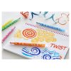 Creioane colorate cerate retractabile, 12 culori/set FABER-CASTELL Twist, FC120003
