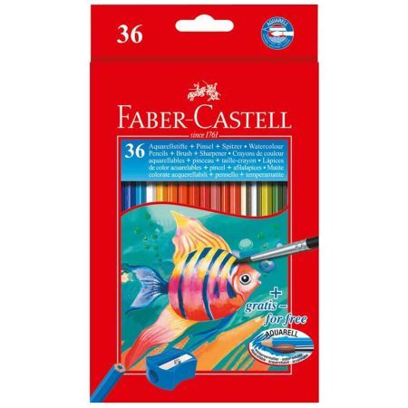 Set creioane colorate acuarela Faber Castell