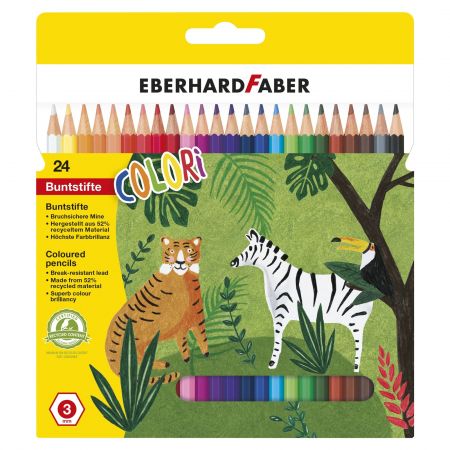 Creioane colorate EBERHARD FABER, 24 buc/set