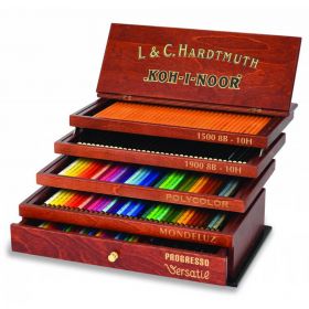 Creioane colorate KOH-I-NOOR 8896-5DK, 180 piese/cutie lemn