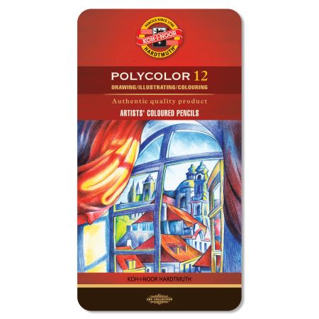 Creioane desen mandala KOH-I-NOOR Polycolor 3822, 12 buc/set