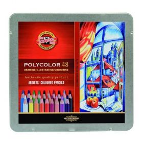 Creioane colorate KOH-I-NOOR Polycolor 3826, 48 buc/set