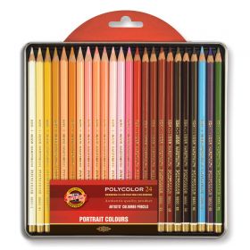 Creioane colorate KOH-I-NOOR Polycolor Portrait 3824, 24 buc/set