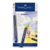 Creioane colorate 12 buc/set FABER-CASTELL Goldfaber, cutie metal, FC114712