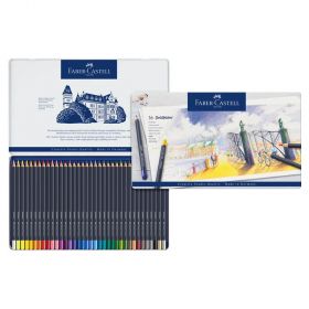 Creioane colorate 36 buc/set FABER-CASTELL Goldfaber, cutie metal, FC114736