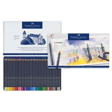 Set creioane colorate FABER-CASTELL Goldfaber, 36 buc/set