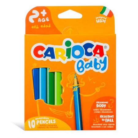 Creioane copii 2 ani CARIOCA Baby, 10 culori/set 
