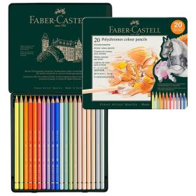 Creioane colorate FABER-CASTELL Polychromos 2026, 20 culori/cutie, FC110020
