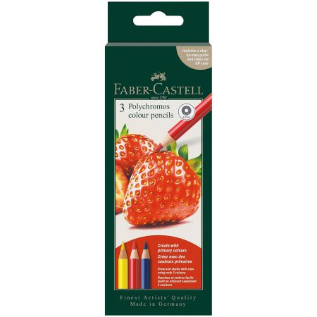 Creioane FABER-CASTELL Polychromos, 3 buc/set