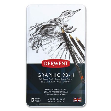 Creioane grafit DERWENT Graphic Soft 9B-H, 12 buc/set 
