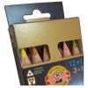 Creioane colorate multicolore si accesorii KOH-I-NOOR Magic 3 in 1 Jumbo, 13 buc/set