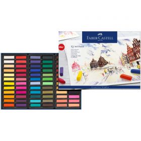 Creioane pastel FABER-CASTELL Soft Mini 72 culori/cutie, FC128272 