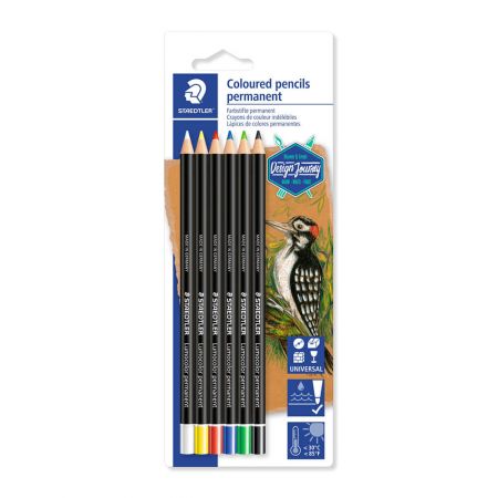 Creioane permanente STAEDTLER, 6 buc/set