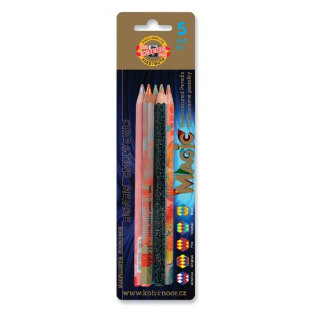 Creioane papagal KOH-I-NOOR Magic, 5 buc/set 