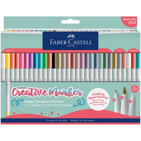 Markere FABER-CASTELL Goldfaber Creative, 30 culori/cutie