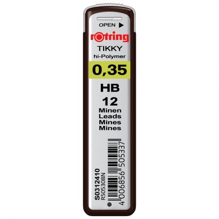 Mine creion mecanic 0,35 mm ROTRING, 12 buc/set