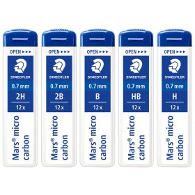 Mine creion mecanic 0,7mm, 12 buc/set, STAEDTLER Mars Micro Carbon
