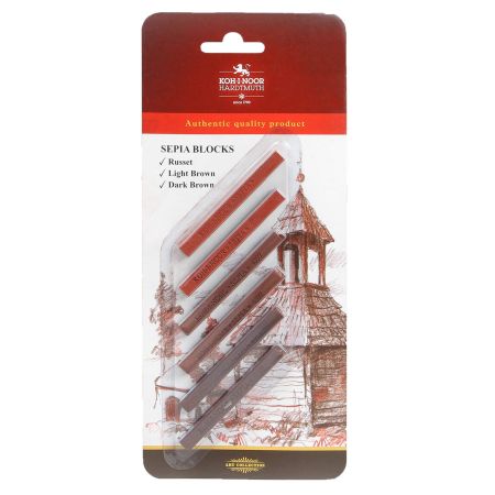 Pastel KOH-I-NOOR Sepia 4392, 6 buc/set 