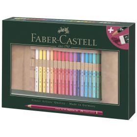 Creioane colorate Polychromos FABER-CASTELL Rollup, 30 buc/set, FC110030