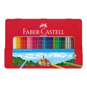 Creioane colorate 36 culori/set FABER-CASTELL, cutie metal, FC115886