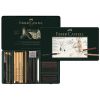 Set desen FABER-CASTELL Pitt Monochrome Grafit+Carbune+Pastel 33 piese, FC112977