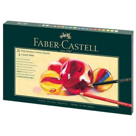 Set creioane FABER-CASTELL Polychromos, 26 buc/cutie